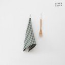 Iš lino virtuvės rankšluostis 45x65 cm Forest Green Gingham – Linen Tales