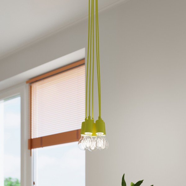 Kabantis šviestuvas geltonos spalvos ø 15 cm Rene – Sollux-image-1
