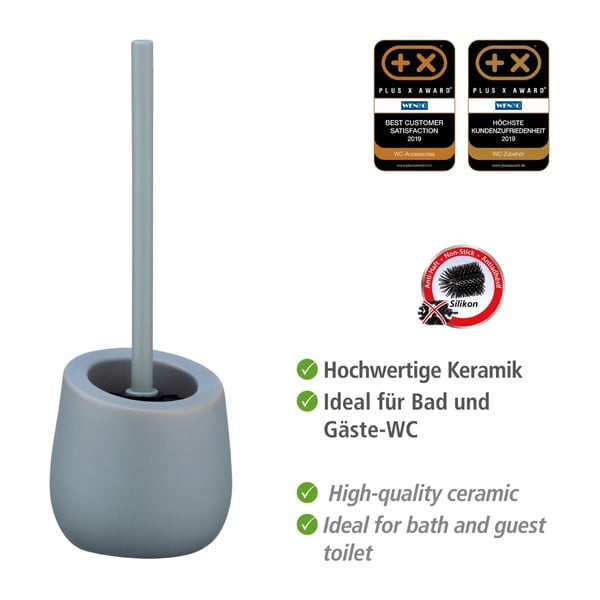 Pilkas keraminis tualeto šepetys Wenko Badi-image-4