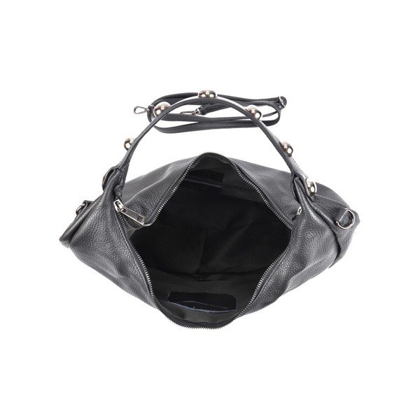 Juoda odinė rankinė Roberta M Hobo-image-2