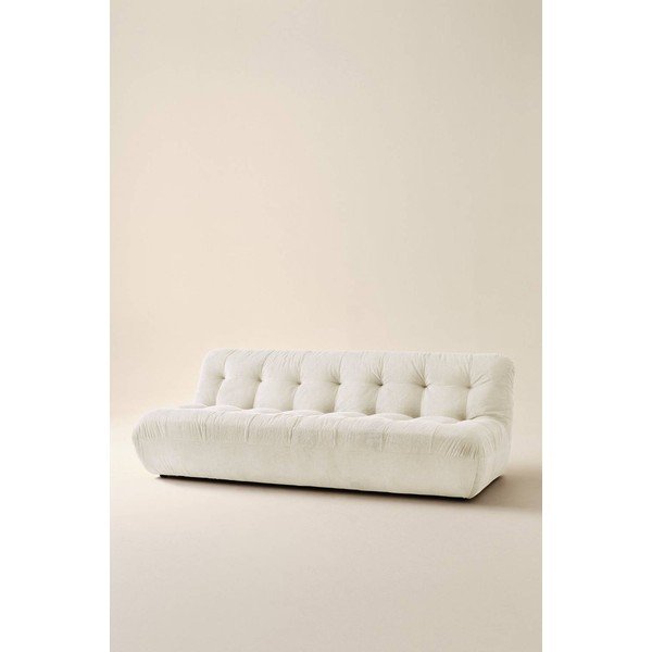 Kreminės spalvos sofa iš kordinio velveto 212 cm Kelso – Jotex-image-1