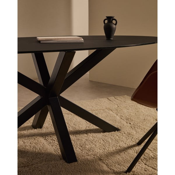 Valgomojo stalas su stikliniu stalviršiu 100x200 cm Argo – Kave Home-image-2