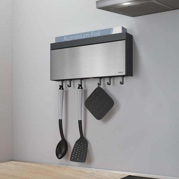 Sieninis laikiklis virtuviniams popieriniams rankšluosčiams ir folijai Metaltex Tango Inox-image-3