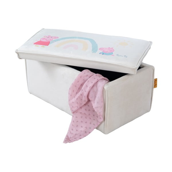 Vaikiškas suoliukas baltos spalvos Peppa Pig – Roba-image-3