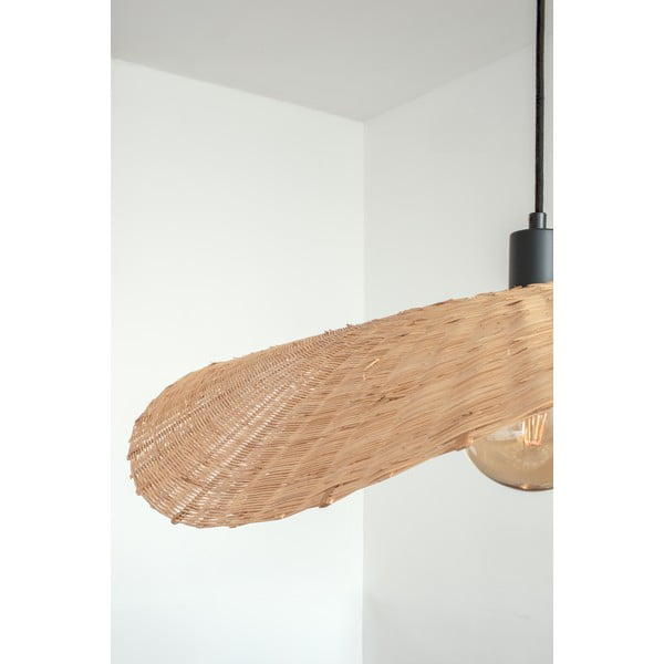 Kabantis šviestuvas natūralios spalvos ø 70 cm su bambukiniu gaubtu Rayo – Markslöjd-image-2