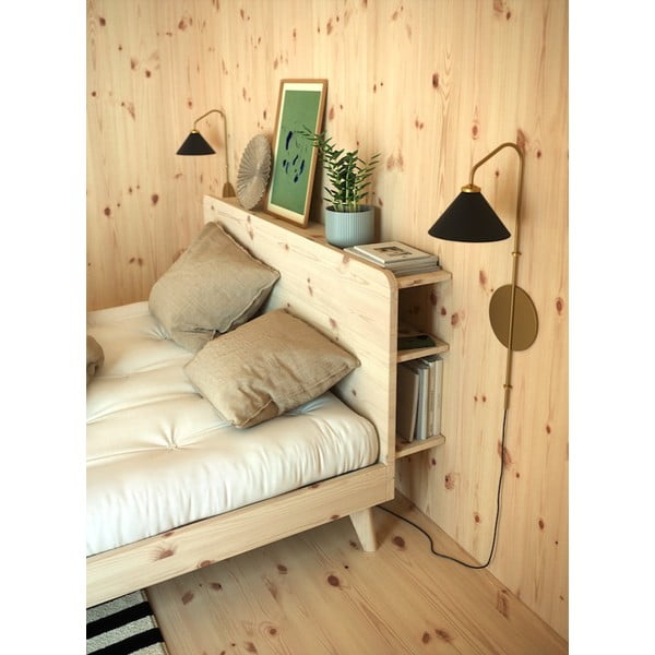 Natūralios spalvos dvigulė lova su grotelėmis 180x200 cm Retreat - Karup Design-image-4