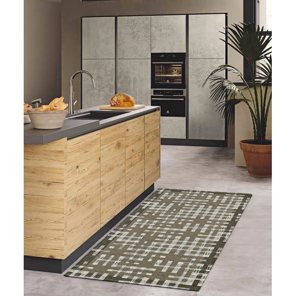 Skalbiamas kilimas rudos spalvos 55x240 cm Dama Fango – Floorita-image-1