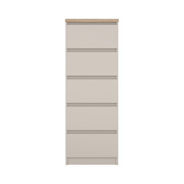 Kreminės spalvos šoninė spintelė 40x111x50 cm Naia – Tvilum-image-2