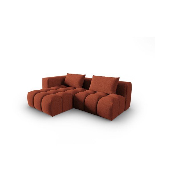 Terakotos spalvos kampinė sofa (su kairiuoju kampu/su gultu) Verona – Cosmopolitan Design