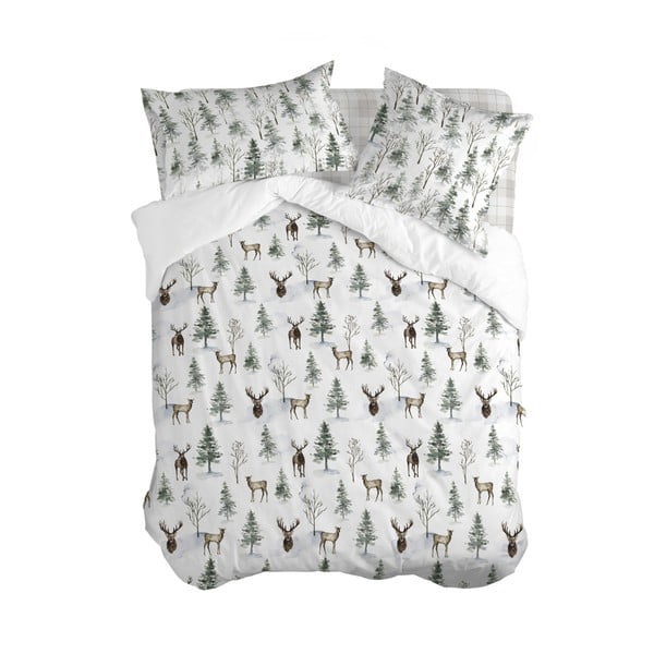 Medvilninė paklodė Happy Friday Basic Mystical Winter, 140 x 200 cm-image-2