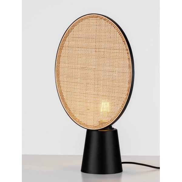 Matinės juodos spalvos/natūralios spalvos iš metalo stalinis šviestuvas (aukštis 48,5 cm) Tierra – Nova Luce-image-1