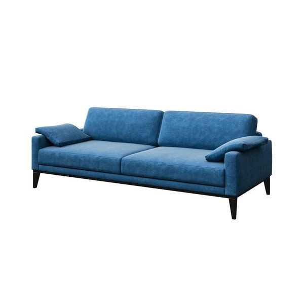 Mėlyna trivietė sofa su medinėmis kojomis MESONICA Musso Regular-image-1