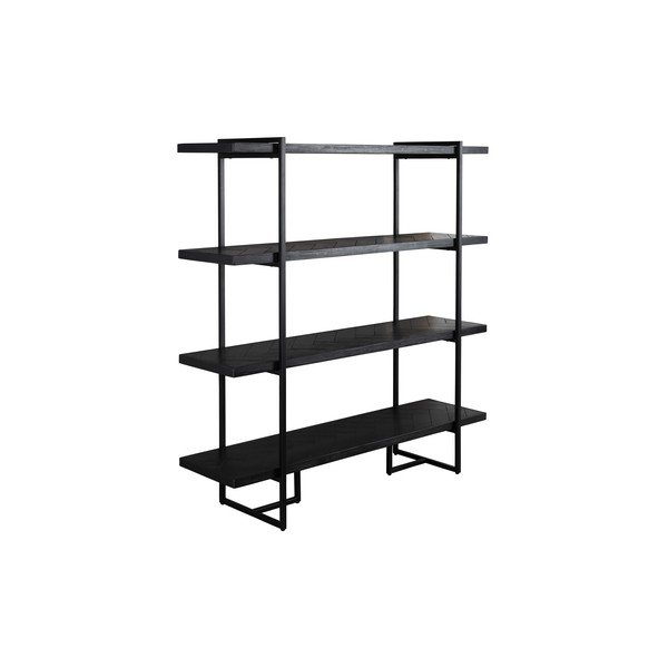 Juoda egzotinės medienos knygų spinta 140x146 cm Class - Dutchbone-image-2