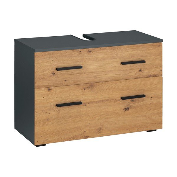 Spintelė po kriaukle natūralios spalvos iš ąžuolo 55x35 cm Malika – Støraa-image-1