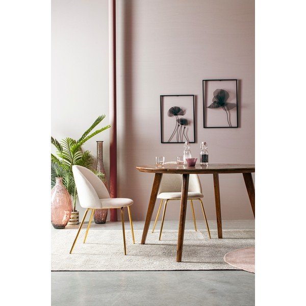 Iš mango masyvo apvalios formos valgomojo stalas ø 120 cm Sylvester – Bizzotto-image-3