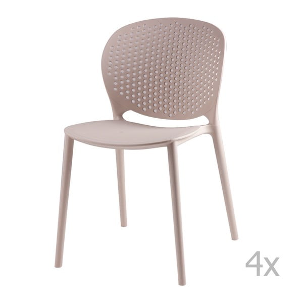 4 smėlio spalvos valgomojo kėdžių rinkinys Betsy