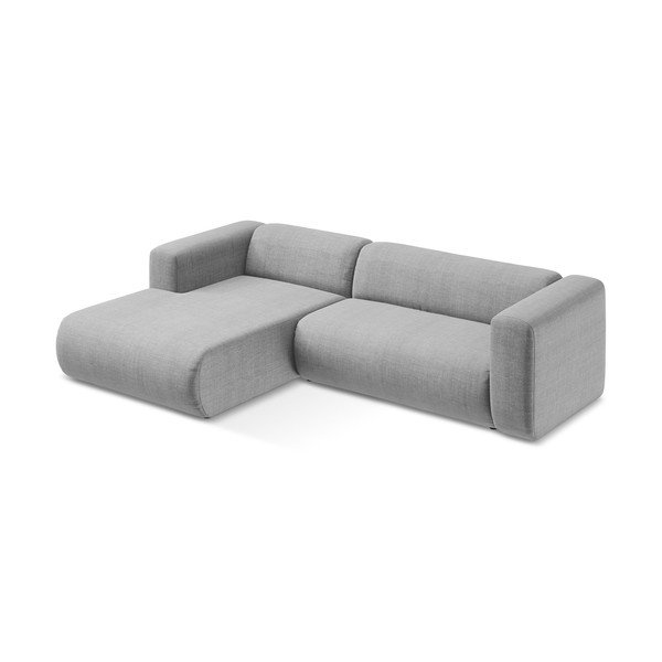 Šviesiai pilkos spalvos kampinė sofa (su kairiuoju kampu/su gultu) Ekahi – Makamii-image-3