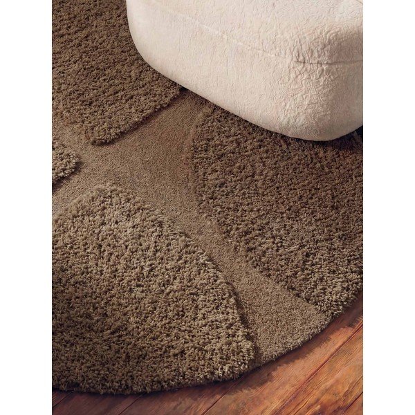 Rankų darbo rudos spalvos apvalios formos kilimas ø 160 cm Lambeth Jasper – Ted Baker-image-3