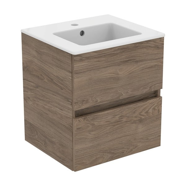 Pakabinama spintelė po kriaukle natūralios spalvos iš riešutmedžio 50x55 cm Eurovit+ – Ideal Standard-image-2