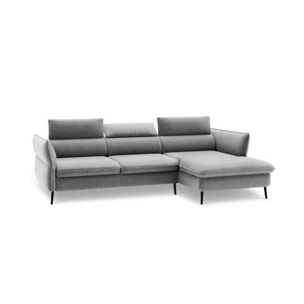 Šviesiai pilka sofa-lova su daiktadėže Milo Casa Dario, kampas dešinėje-image-3