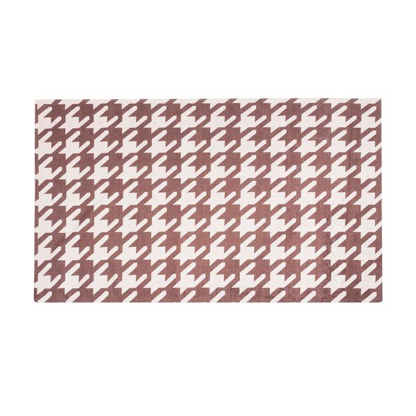 Itin patvarus virtuvinis kilimas "Webtappeti Pied de Poule Brown", 130 x 190 cm-image-2