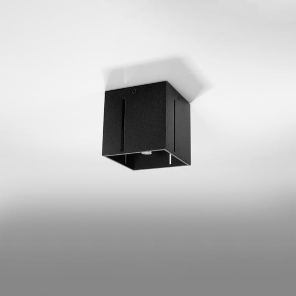 Lubinis šviestuvas juodos spalvos 10x10 cm su metaliniu gaubtu Pax – Nice Lamps