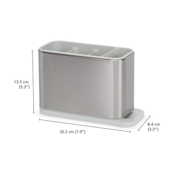Iš metalo kiaurasamtis sidabrinės spalvos stalo įrankiams Surface – Joseph Joseph-image-4