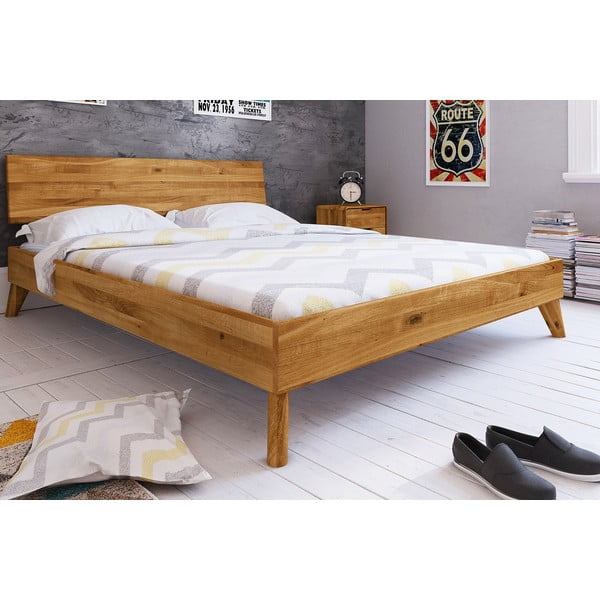Ąžuolinė dvigulė lova 200x200 cm Greg 1 - The Beds-image-4