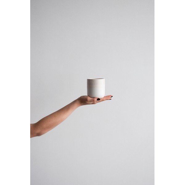 Rožinės ir baltos spalvos akmens masės puodelis ÅOOMI Dust, 400 ml-image-2