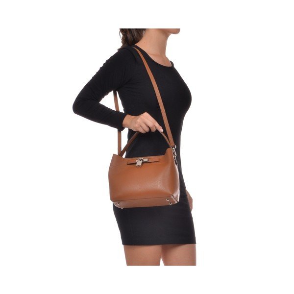 Cognac Brown Leather Isabella Rhea Lock Cognac rankinė-image-2