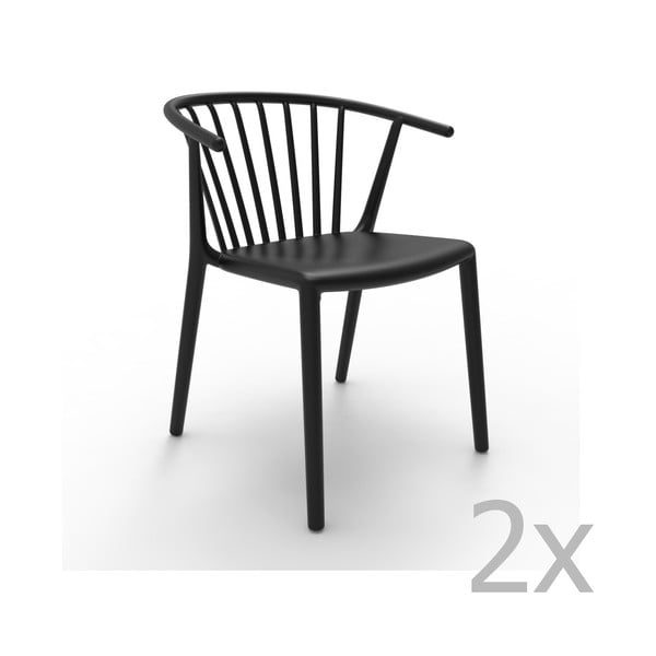 2 juodų valgomojo kėdžių rinkinys "Resol Woody