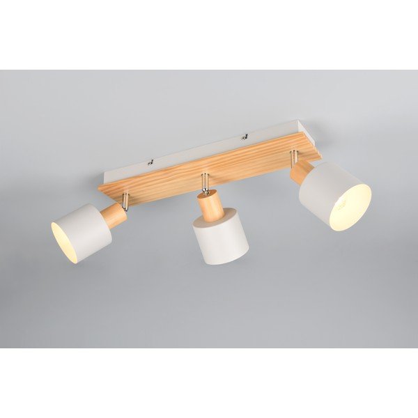 Taškinis šviestuvas baltos spalvos/natūralios spalvos ø 9 cm Shanti – Trio-image-1
