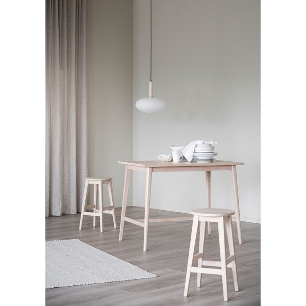 Natūralios spalvos iš ąžuolo masyvo baro taburetė (sėdynės aukštis 65 cm) Austin – Rowico-image-4