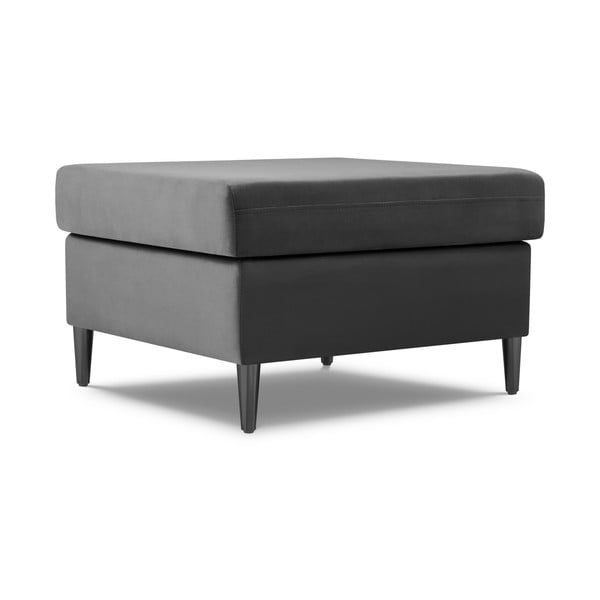 Šviesiai pilkos spalvos iš velveto taburetė Kyoto – Cosmopolitan Design-image-1