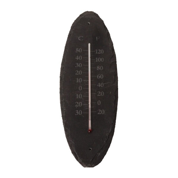 Šiferinis sieninis termometras "Esschert Design", 30 x 10 cm