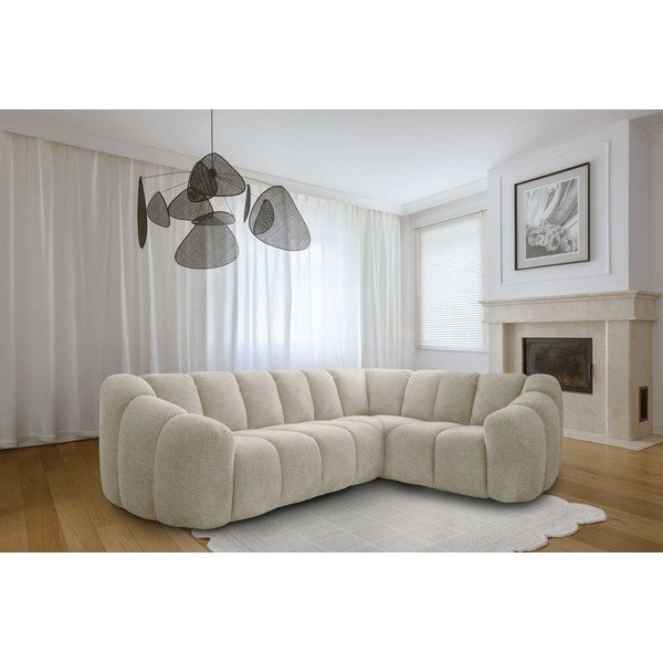 Smėlio spalvos kampinė sofa (su dešiniuoju kampu/„L“ formos) Shell – Miuform-image-1