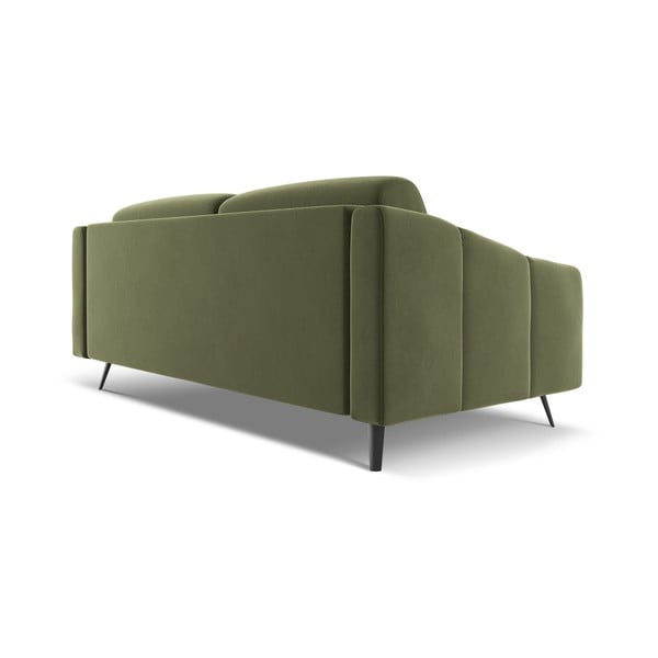 Žalios spalvos iš velveto sofa 202 cm Nalu – Makamii-image-4