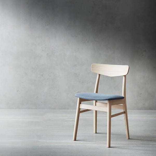Iš ąžuolo masyvo valgomojo kėdė mėlynos spalvos/natūralios spalvos Mosbøl – Hammel Furniture-image-4