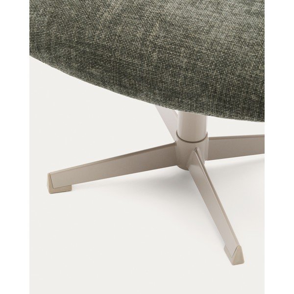 Žalios spalvos taburetė iš šenilinio audinio Teryl – Kave Home-image-4