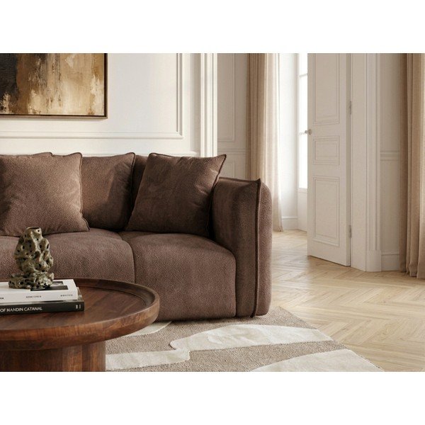 Rudos spalvos sofa iš šenilinio audinio Harlem – Bobochic Paris-image-3