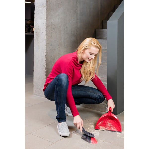 Raudona šluota ir semtuvėlis Vileda-image-1