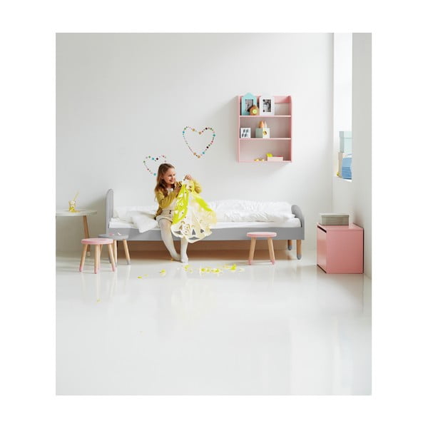 Pilka vaikiška lova Flexa Dots, 90 x 200 cm-image-1