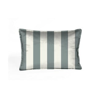 Balta ir žalia aksominė pagalvėlė Velvet Atelier Turquoise, 50 x 35 cm