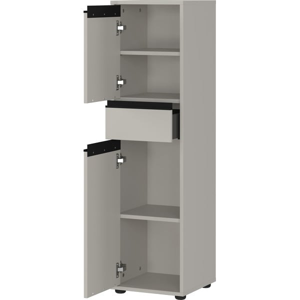 Aukšta/siaura vonios daiktadėžė pilkos spalvos 33x121 cm Lemont – Germania-image-3