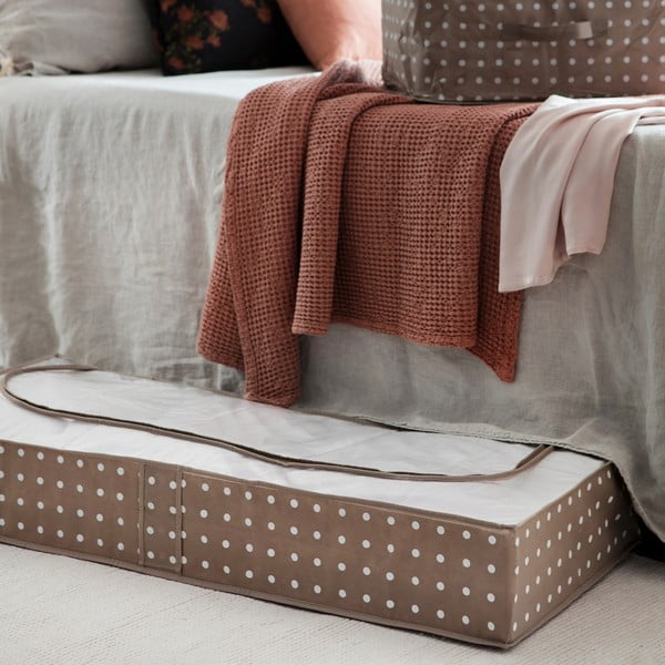 Maža smėlio spalvos daiktadėžė Compactor Dots, 46 x 107 cm-image-1