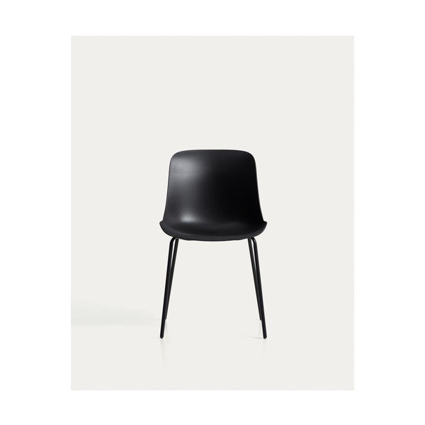 Juodos spalvos plastikinė sodo kėdė Altea – Kave Home-image-4