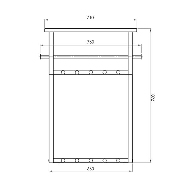 Baltos spalvos/natūralios spalvos iš metalo sieninė lentyna su lentyna 76 cm Rizzoli – Spinder Design-image-4