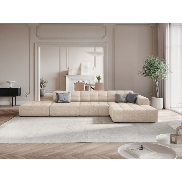 Kampinė sofa smėlio spalvos (su dešiniuoju kampu) Chicago – Cosmopolitan Design-image-1