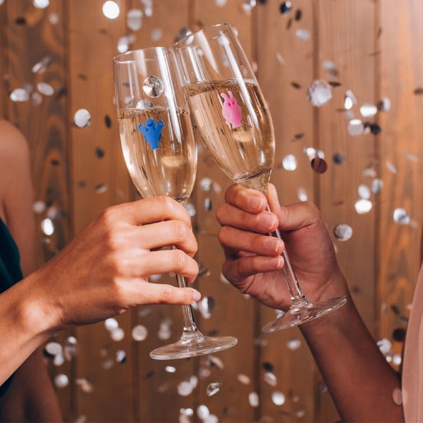 Iš silikonas stiklinių žymekliai Party people – VacuVin-image-3