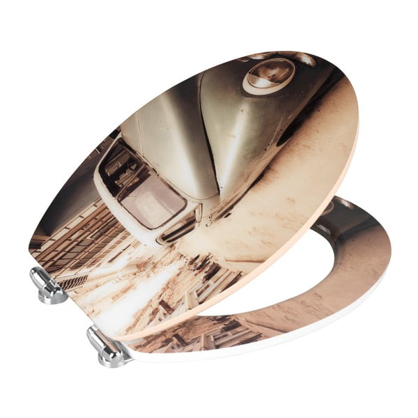 Tualeto sėdynė su lengvu uždarymu Wenko Old Time Car, 44,5 x 38 cm-image-2